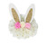 Floral Bunny Hairclips Pink or Beige Gold
