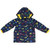 Colour Change Construction Terry Lined Raincoat Navy
