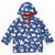 Colour Change Construction Terry Lined Raincoat Navy