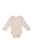 Organic Cotton Fine Rib Elora Bodysuit - Petit Fleur Soft Peony
