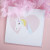 Lauren Hinkley Blank Card - Confetti Hearts/Unicorn