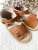Leather Buckle Sandal - Brown Leather Buckle Sandal - Brown