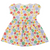 Flower Print Cotton Dress - Cloud