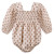 Everly L/S Puff Sleeve Romper - Biscuit