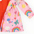 Spring Rainbow Fleece Lined Raincoat Pink