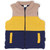 Contrast Padded Knit Vest - Mustard/Navy