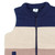 Contrast Padded Knit Vest - Chestnut/Navy