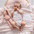 Short Sleeve Organic Kimono Bodysuit - Cherry Blossom