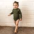 Organic Long Sleeve Bodysuit - Olive