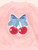 CHERRY BOW FURRY JACKET - Vintage Pink