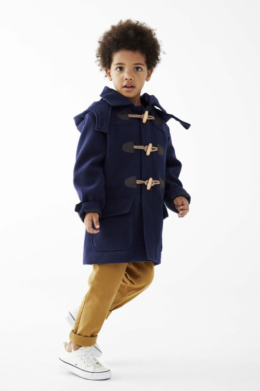 Classic  Zip Duffle Overcoat Navy