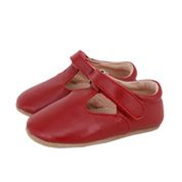 Pre-walker Leather T-Bar Shoes Red