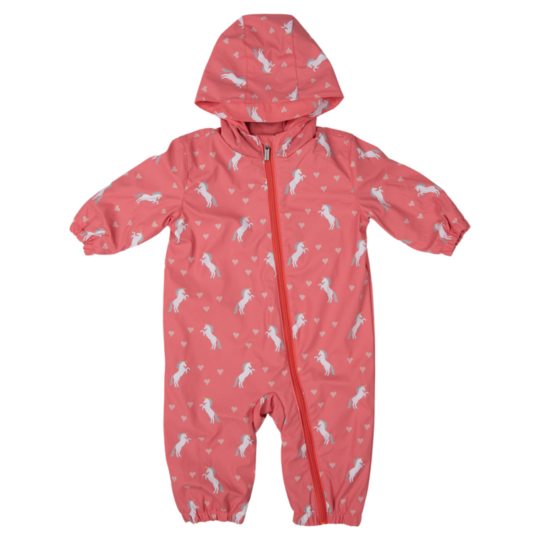 Unicorn Tea Rose Rainsuit