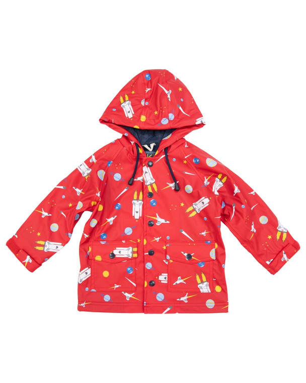 Raincoat Space Rocket Red