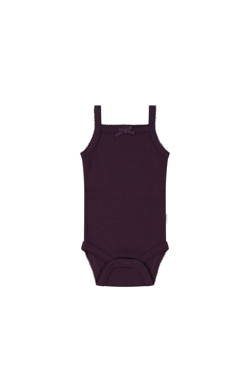 Organic Cotton Modal Elastane Singlet Bodysuit Fig