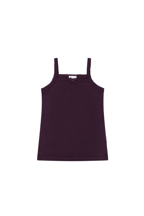 Organic Cotton Modal Elastane Singlet Fig