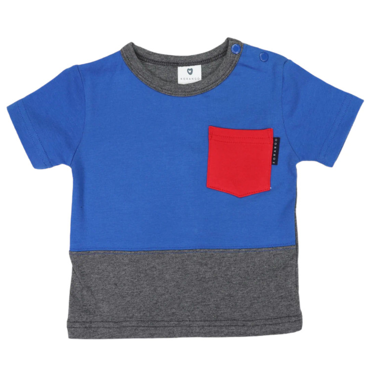 Colour Block Tee - Blue