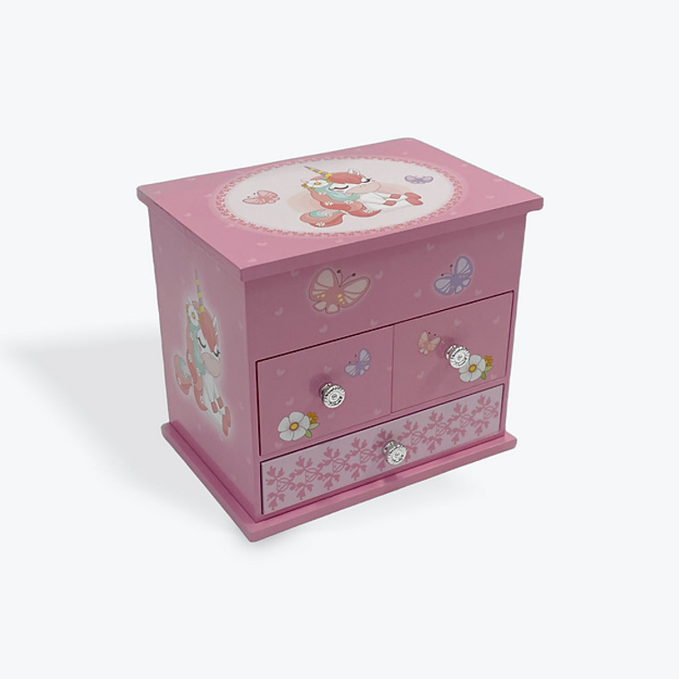 3 Drawer Unicorn Jewellery Box