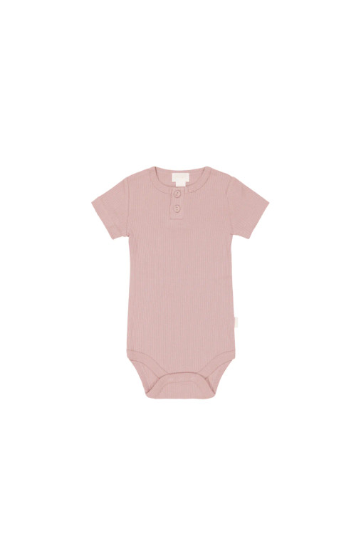 Organic Cotton Modal Darcy Rib Tee Bodysuit - Doll