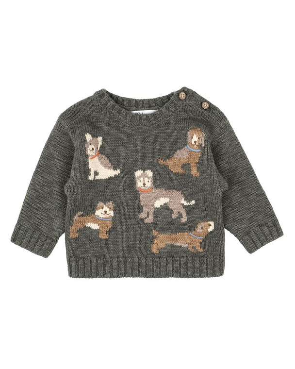 Austin Dogs Knitted Jumper - Moss Green