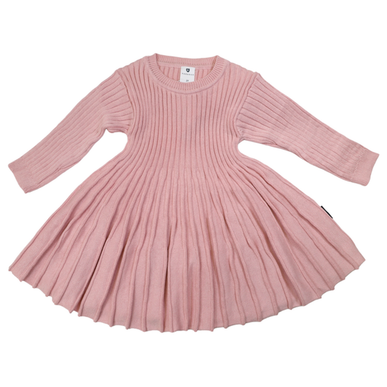 Rib Knit Swing Dress - Lotus