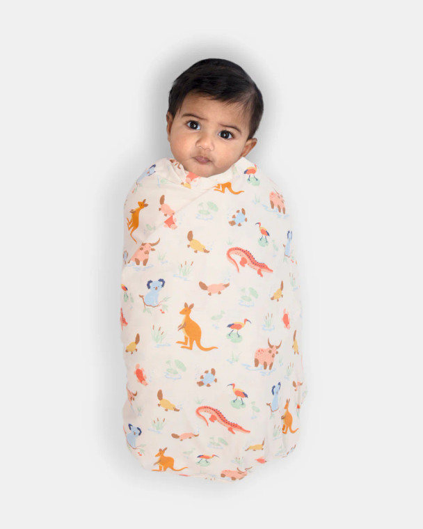 Muslin Wrap Down Under - Assorted Designs Muslin Wrap Down Under - Assorted Designs