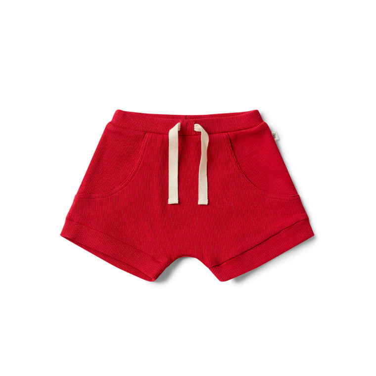 Red Organic Shorts