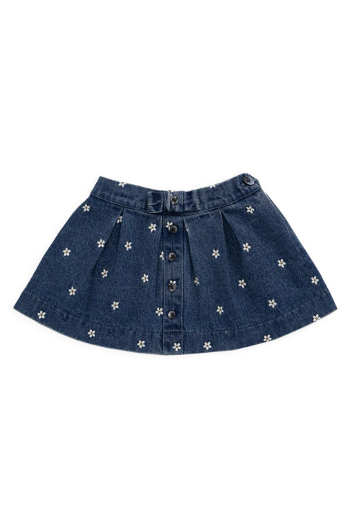 Etta Skirt - Josie Floral Denim