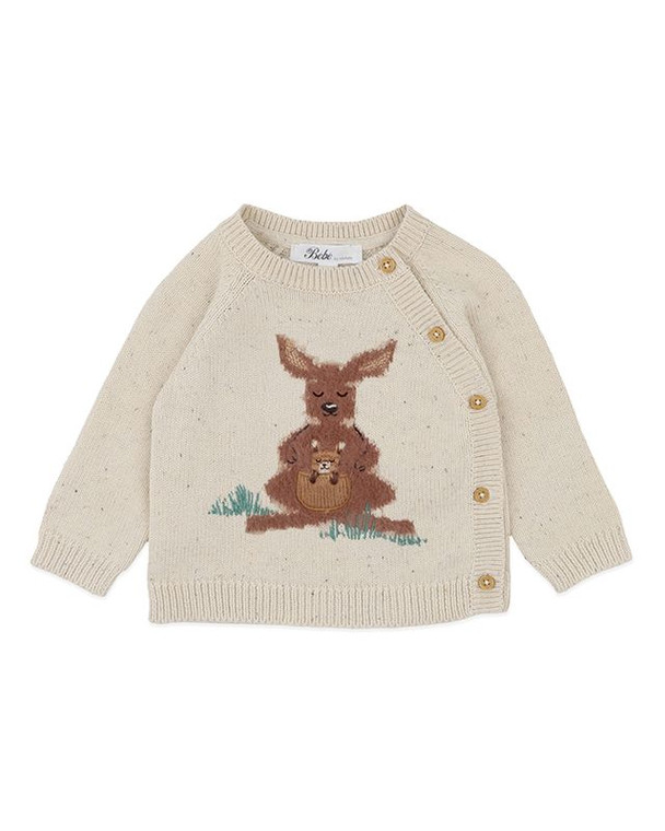 Charlie Kangaroo Organic Knitted Cardigan