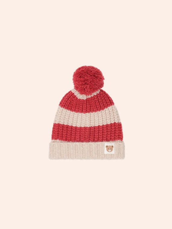 CLASSIC STRIPE BEANIE - Ember/Ecru