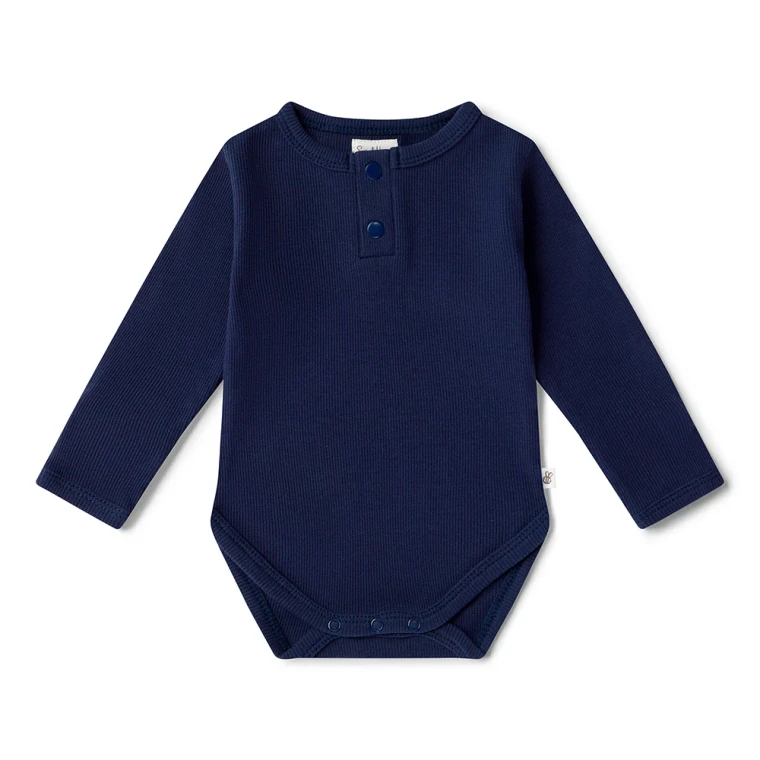 Organic Long Sleeve Bodysuit - Moonlight