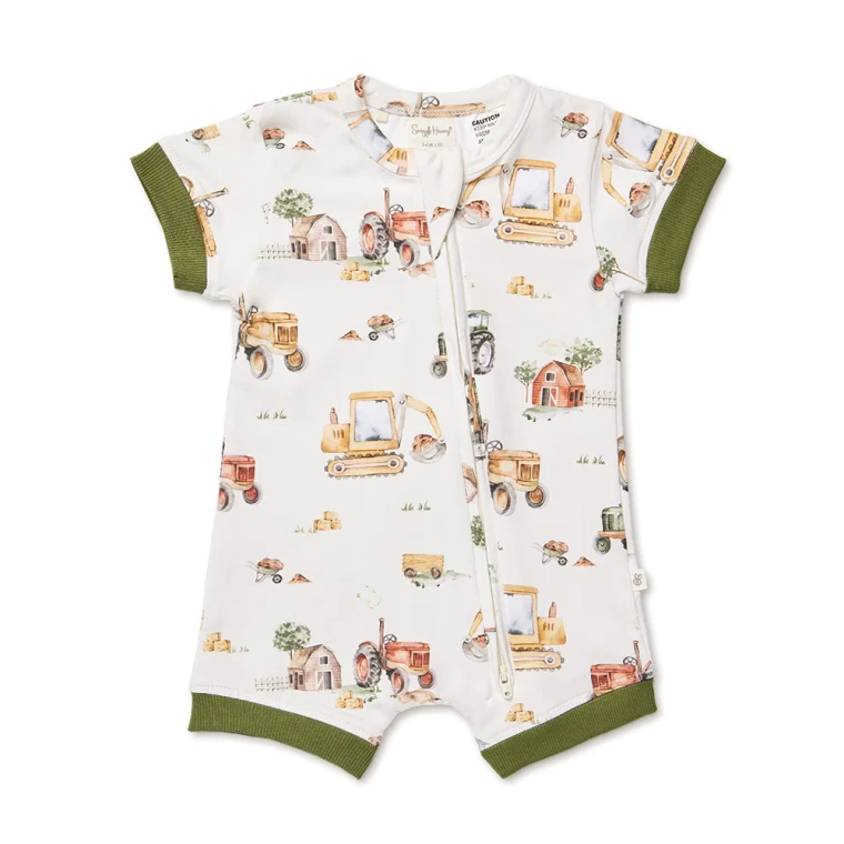 Diggers & Tractors Organic Snuggle Shortie