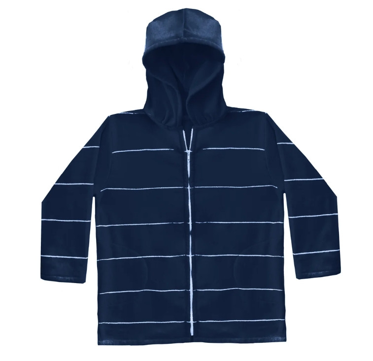 Salty Beach Zip Hoodie - Navy