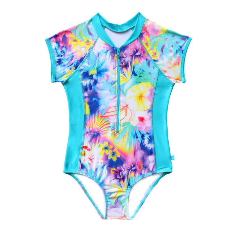 Tropical Haze Short Sleeve Surfsuit