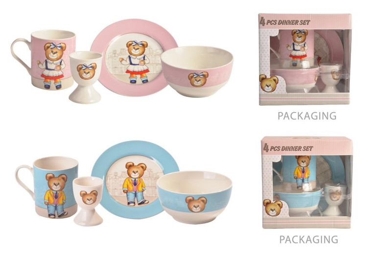 TILDA & TOMMY 4PC DINNER SET