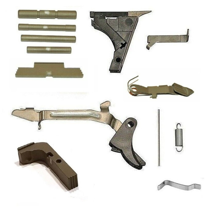 Lower Receiver Parts Kit For Polymer80 Compact PF940CV1 Tan