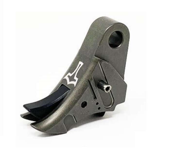 Glockmeister TYR Trigger Shoe For Glock GEN 5 Gray Shoe Black Safety