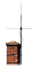 Field Portable Antenna Kit, mounted to chimney