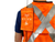 Orange safety vest with Vest Antenna attached to right shoulder