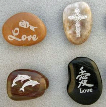 Laser Engraved Stones