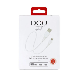 Caja del cable USB a lightning de 1 metro compatible con iPhone, iPad y iPod, con diseño blanco y certificación de compatibilidad Apple Caja del cable USB a lightning de 1 metro compatible con iPhone, iPad y iPod, con diseño blanco y certificación de compatibilidad Apple