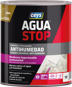 Bote de pintura impermeable antihumedad Agua Stop para paredes y fachadas Bote de pintura impermeable antihumedad Agua Stop para paredes y fachadas