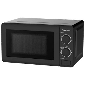 Microondas negro compacto NEVIR NVR-6305MN con mandos manuales, ideal para calentar rápido en casa Microondas negro compacto NEVIR NVR-6305MN con mandos manuales, ideal para calentar rápido en casa