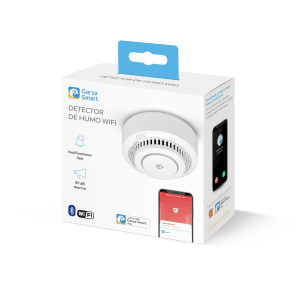 Caja del detector de humo WiFi con Bluetooth y app para control desde el móvil Caja del detector de humo WiFi con Bluetooth y app para control desde el móvil