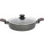 Cacerola de aluminio fundido con tapa y asas ergonómicas, ideal para cocinar sin que se pegue nada.