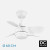 Ventilador de techo Pirdo blanco de 60 cm con motor DC y luz LED integrada