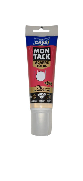 Tubo frontal del adhesivo Montack agarre total inmediato con acabado invisible