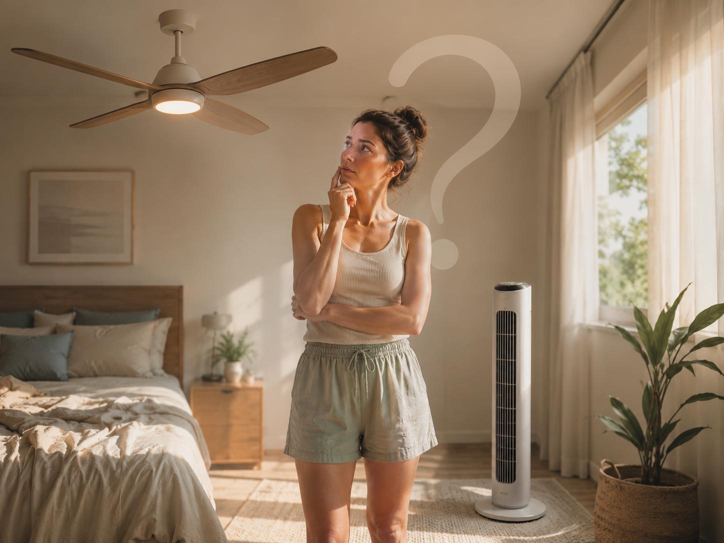 Dormitorio tranquilo preparado para descansar con ventilación suave