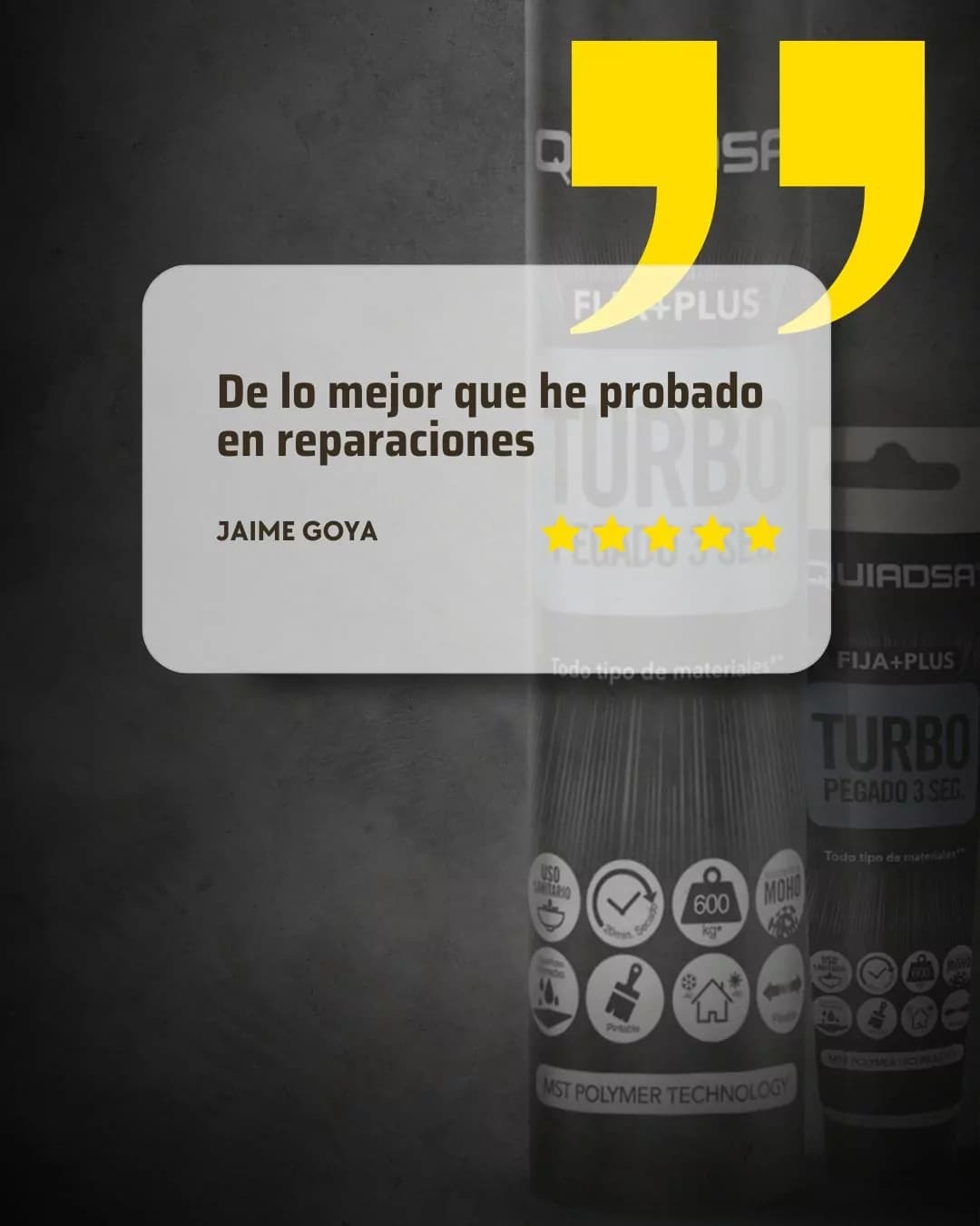 Testimonio profesional de Jaime sobre Quiadsa Fija+Plus Turbo