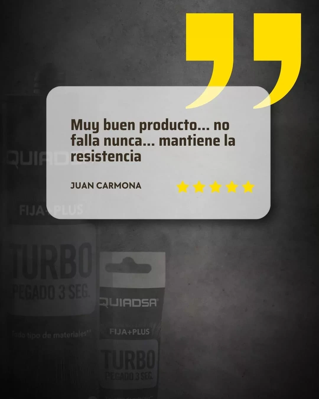 Testimonio profesional de Juan sobre Quiadsa Fija+Plus Turbo